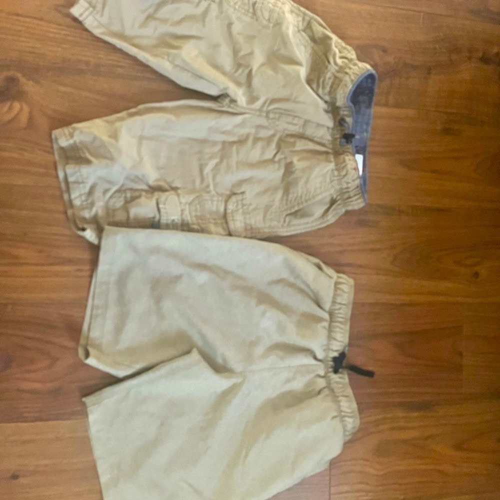 Two pairs boys khaki shorts. Great deal!